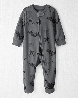 Baby Organic Cotton Sleep & Play Pyjamas Spooky Creatures Print