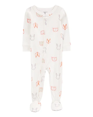 Baby 1-Piece Animals 100% Snug Fit Cotton Footie Pyjamas