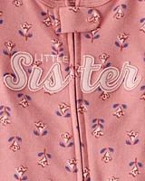 Baby Little Sister 2-Way Zip Cotton Sleeper