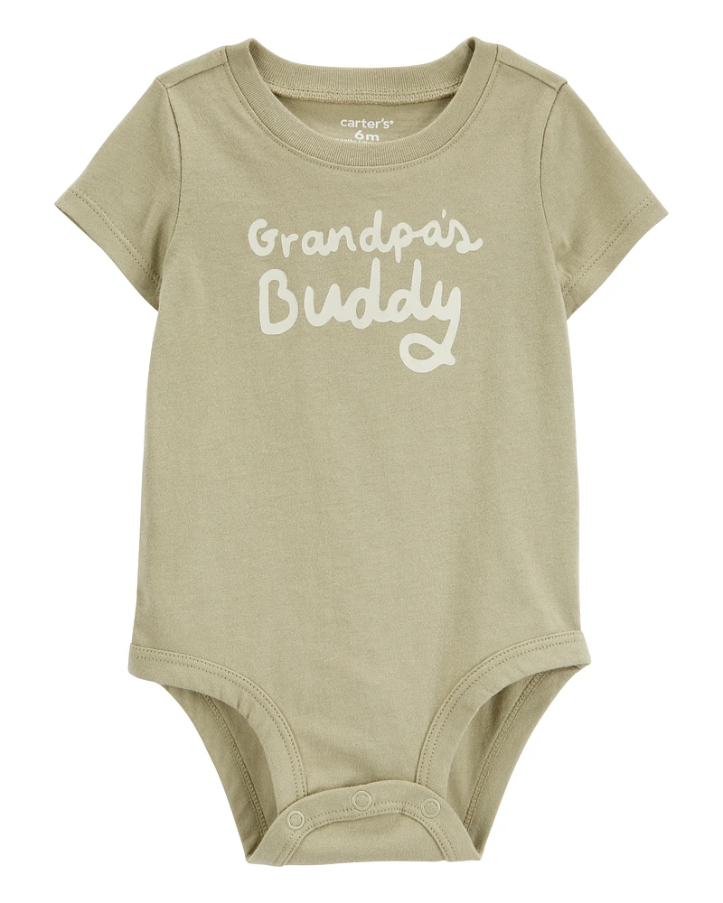 Baby Grandpa's Buddy Short-Sleeve Bodysuit