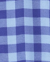 2-Piece Gingham Coat Style Pyjamas