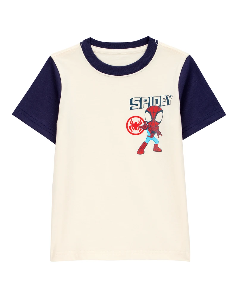 Toddler Marvel™ Spider-Man Short-Sleeve Graphic Tee - Cream