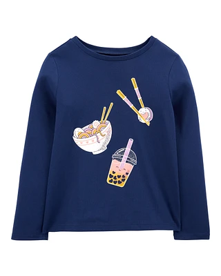 Kid Sushi Ramen Boba Cotton Blend Graphic Tee