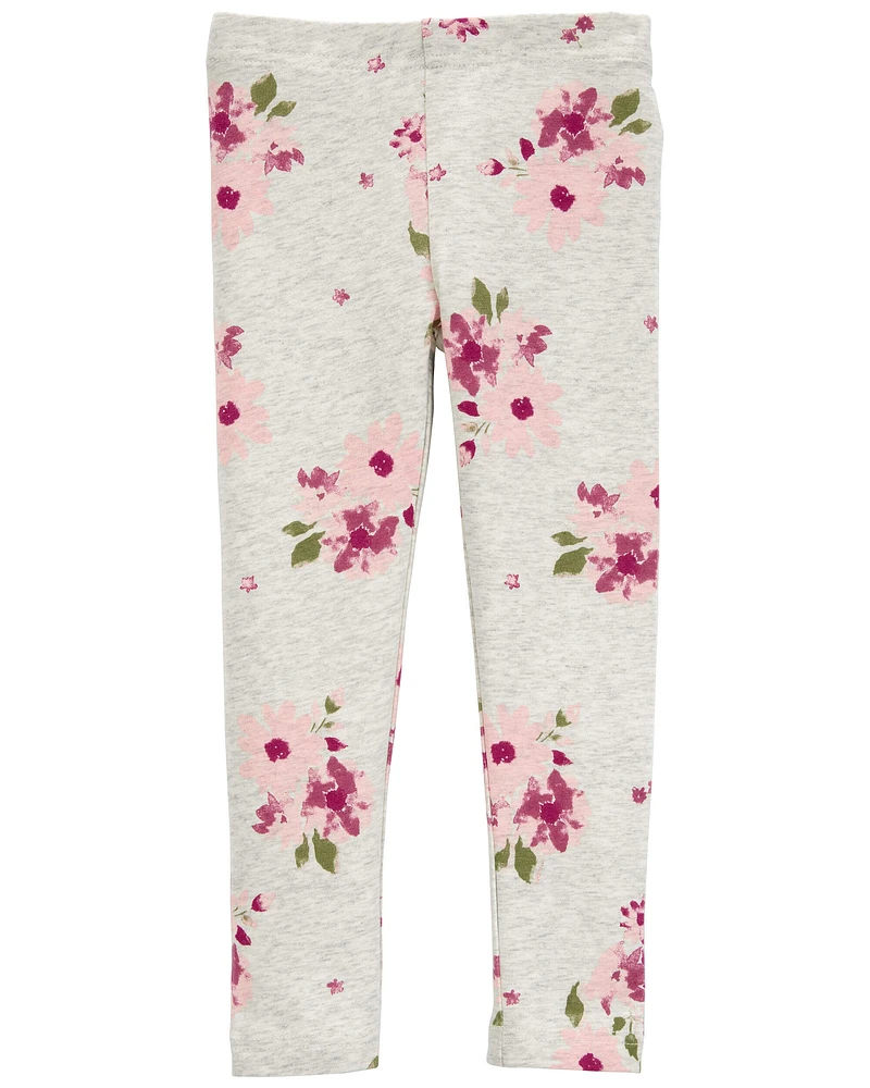 Legging à motifs de fleurs