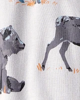 Baby Organic Cotton Sleep & Play Pajamas Midnight Forest Print