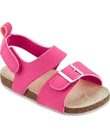 Baby Buckle Faux Cork Sandals