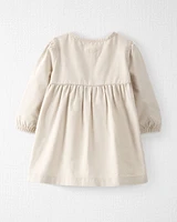 Baby Organic Cotton Corduroy Pocket Dress Toasted Wheat