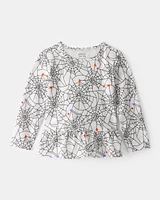 Toddler Halloween Spiderwebs Long-Sleeve Tee
