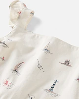 Toddler Organic Cotton Coastal-Print Dress