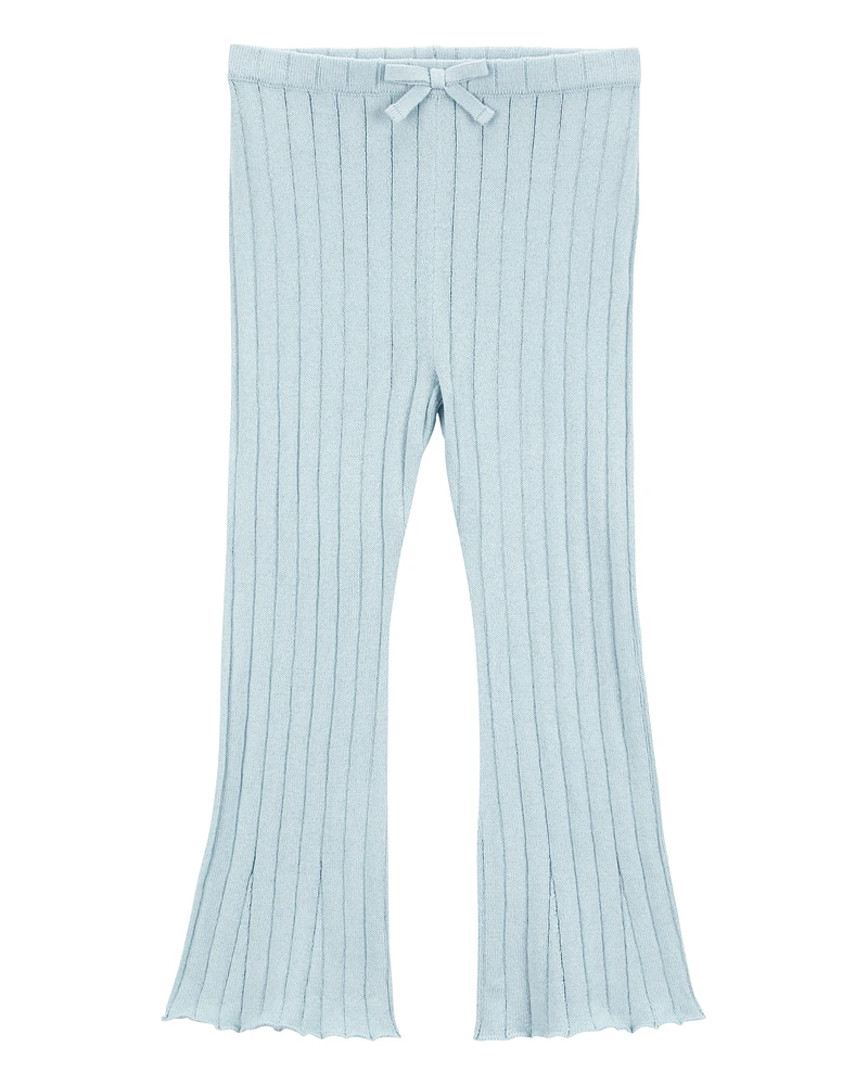 Toddler Sweater Knit Pull-On Flare Pants - Blue