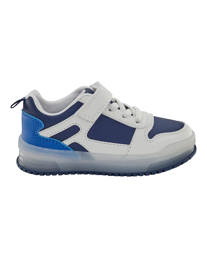 Toddler Light-Up Casual Sneakers - White/Navy