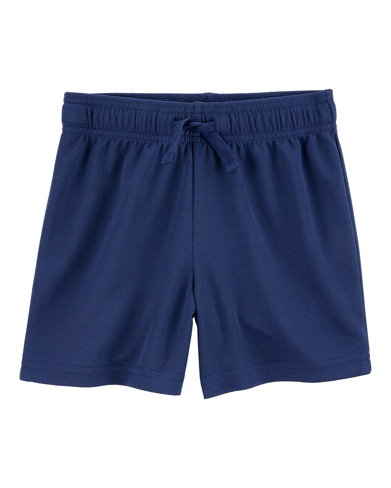 Toddler Boy Active Mesh Shorts - Navy
