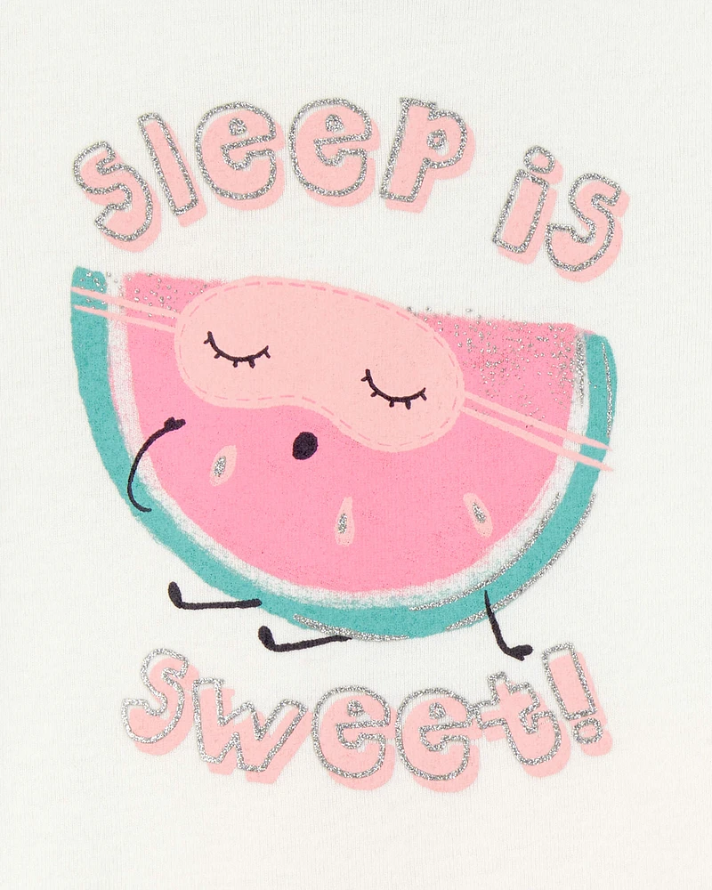 Toddler 4-Piece Watermelon Print 100% Snug Fit Cotton Pyjamas