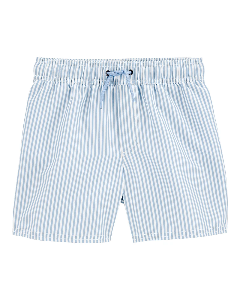 Kid Striped Swim Trunks - Blue