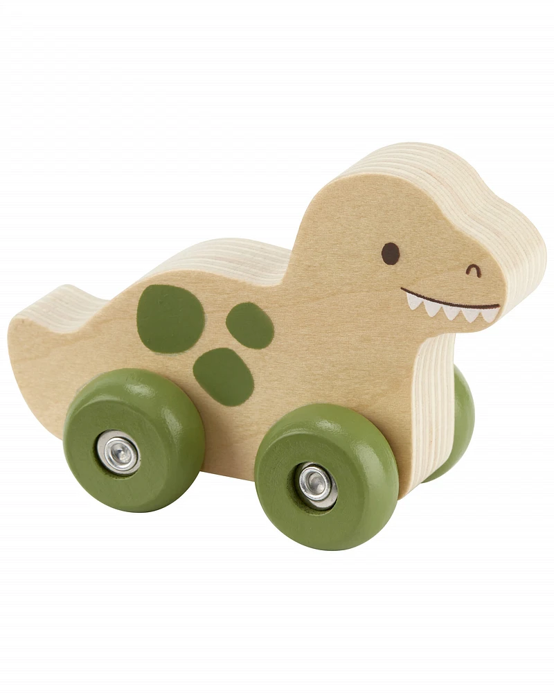 Baby Dinosaur Wooden Push Car