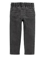 Toddler Pull-On Denim Pant - Black