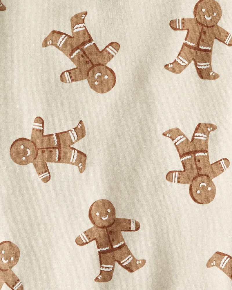 Toddler Organic Cotton Pajamas Set Gingerbread Cookie