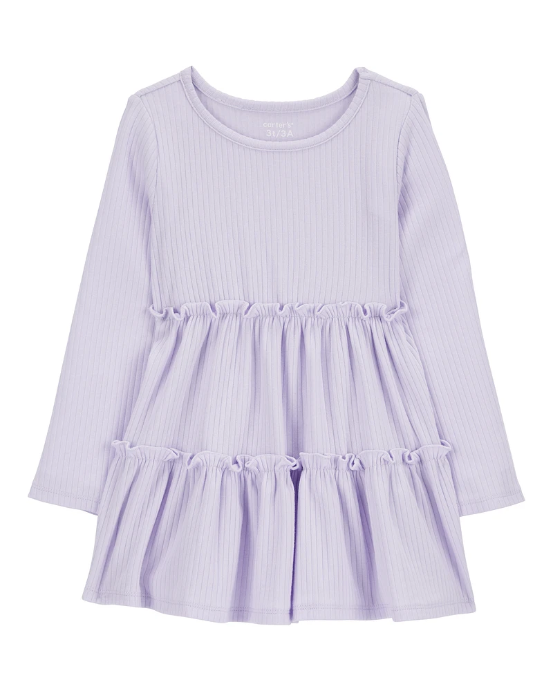 Toddler Tiered Ribbed Dress