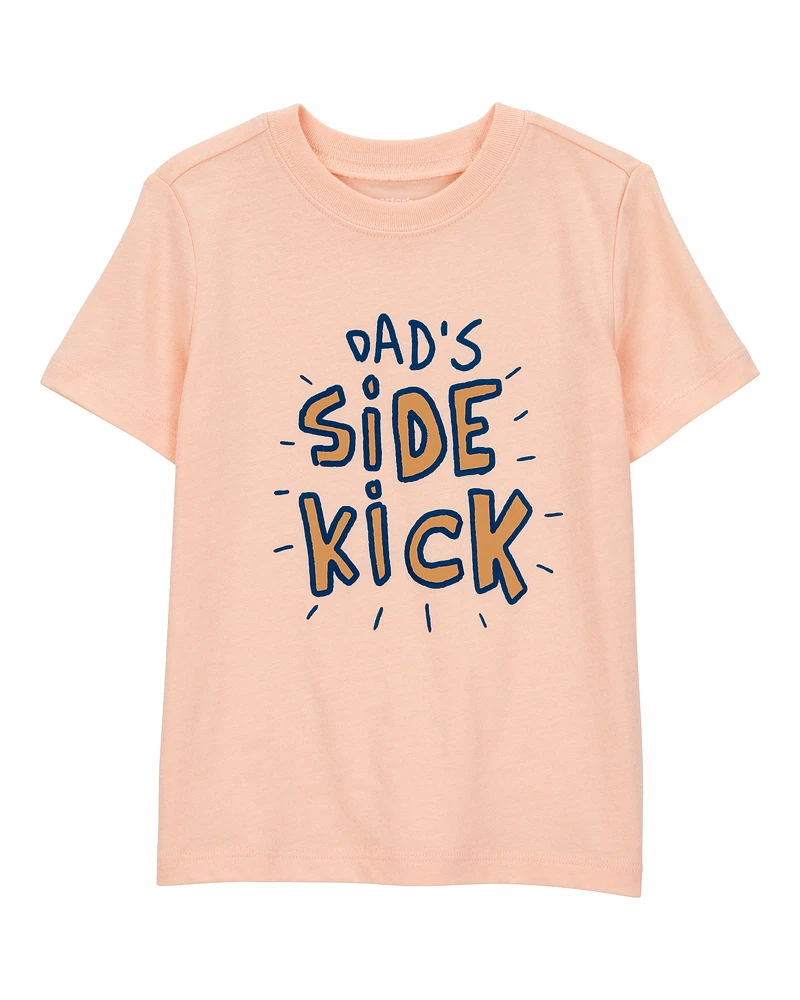 Toddler Dad's Side Kick Short-Sleeve Graphic Tee - Orange