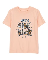 Toddler Dad's Side Kick Short-Sleeve Graphic Tee - Orange