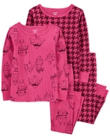 4-Piece Ice Cream Cotton Blend Pyjamas