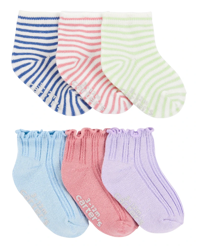 Baby Girl 6-Pack Ankle Socks