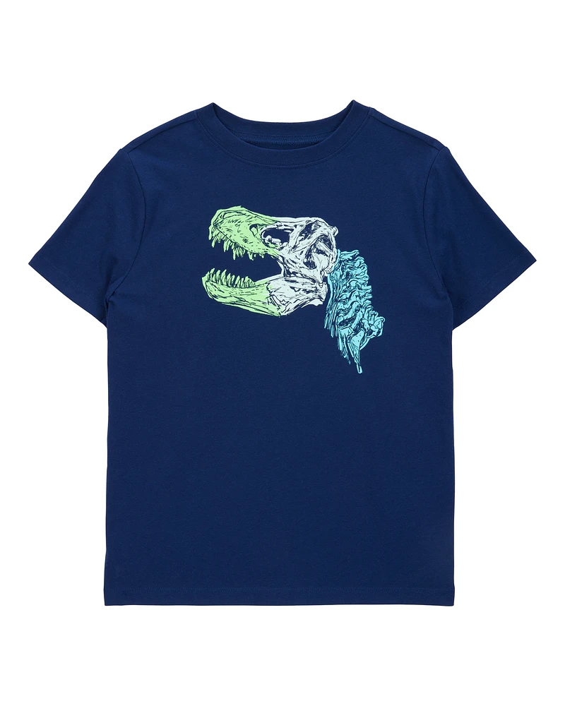 Kid Dinosaur Short-Sleeve Graphic Tee - Navy