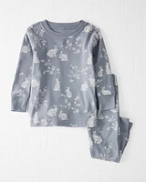 Baby 2-Piece Organic Cotton Bunny-Print Pyjamas