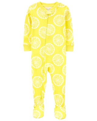 Baby 1-Piece Lemon 100% Snug Fit Cotton Footie Pyjamas