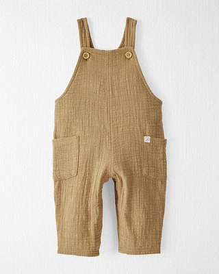 Baby Organic Cotton Textured Gauze Overalls