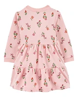 Baby Floral Print Fleece Dress