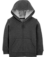 Marled Zip-Up French Terry Hoodie