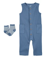 Baby 2-Piece Jumpsuit & Socks Set