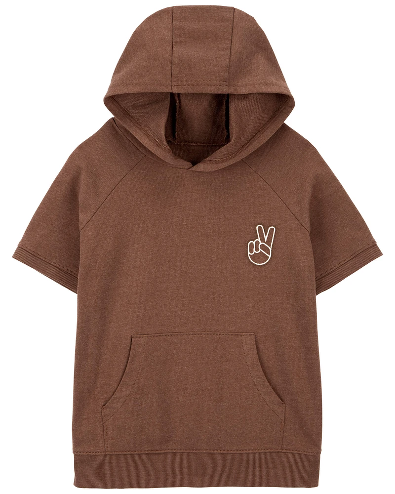 Hooded Peace Sign Pullover