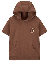 Hooded Peace Sign Pullover