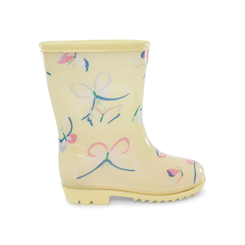 Toddler Butterfly Print Rain Boots