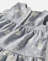 Baby Organic Cotton Bunny-Print Dress