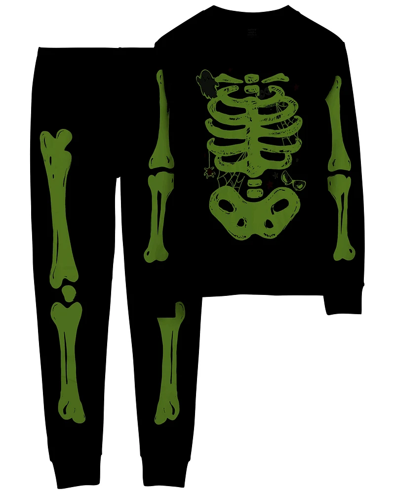 Adult 2-Piece Halloween Skeleton 100% Snug Fit Cotton Pyjamas