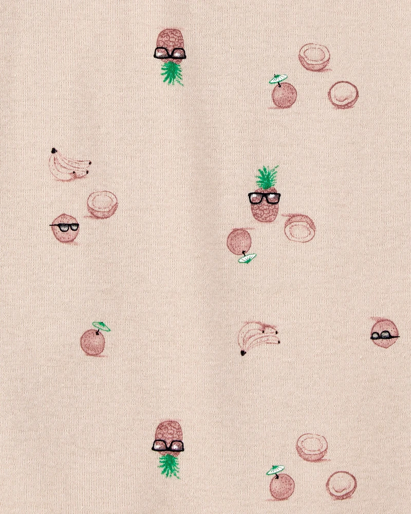 Baby Coconut Print Cotton Romper