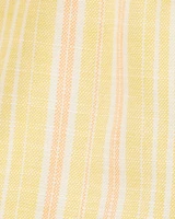 Kid Striped Linen Look-alike Sun Short - Yellow