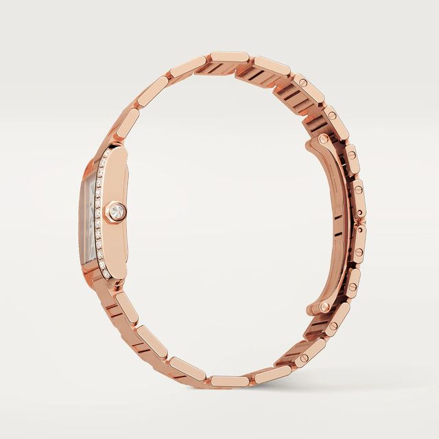 CRWJTA0023 - Tank Française watch - Medium model, quartz movement, rose gold,  diamonds - Cartier