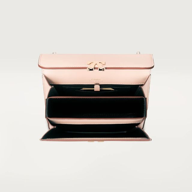 CRL1002069 - C de Cartier bag, mini model - Pink sapphire taurillon leather,  palladium finish - Cartier