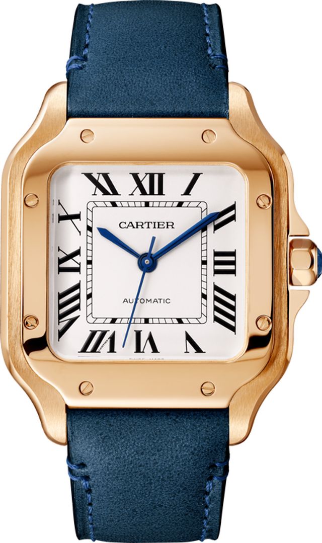 CRWJTA0021 - Tank Louis Cartier watch - Large model, hand-wound mechanical  movement, rose gold, diamonds - Cartier
