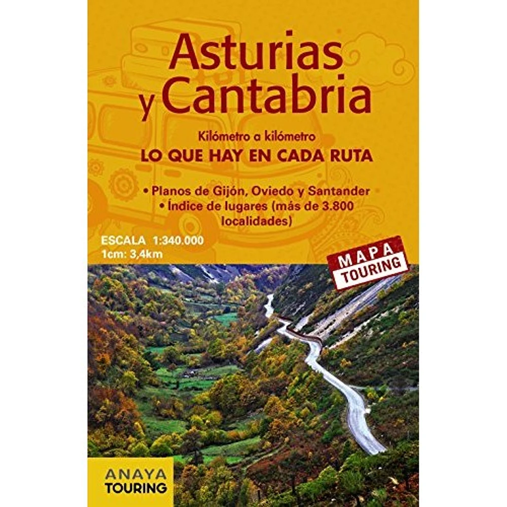 MAPA DE CARRETERAS ASTURIAS Y CANTABRIA