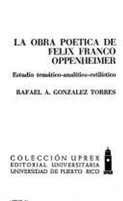 OBRA POETICA F.FRANCO OPPENHEIMER