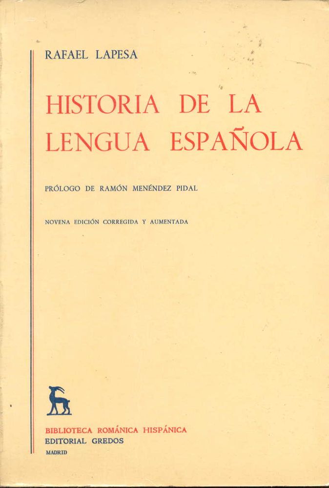 HIST DE LA LENGUA ESPANOLA