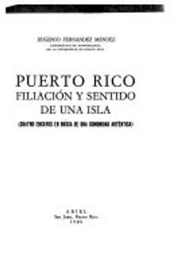 PUERTO RICO FILIACION Y SENTIDO DE UNA I