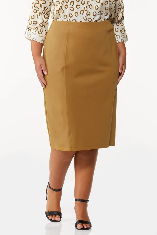 Cato Fashions  Cato Plus Size Flounced Hem Ponte Skirt