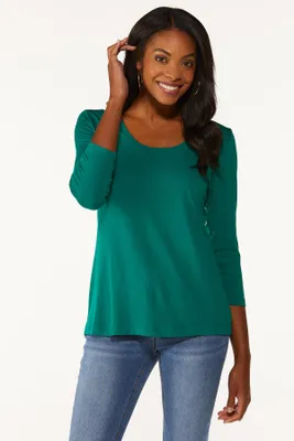 Cato Fashions  Cato Plus Size Solid Scoop Neck Top