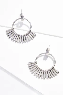 Circle Metal Tassel Earrings